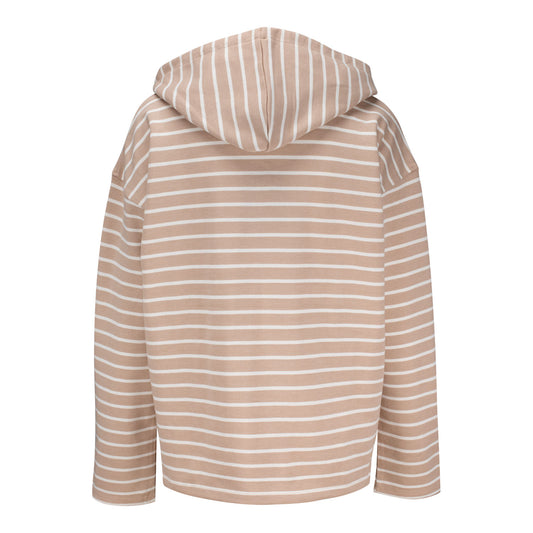 Gear for Sports BNP Paribas Open Women's Striped Hooded Sweatshirt in Café Stripe - Back View