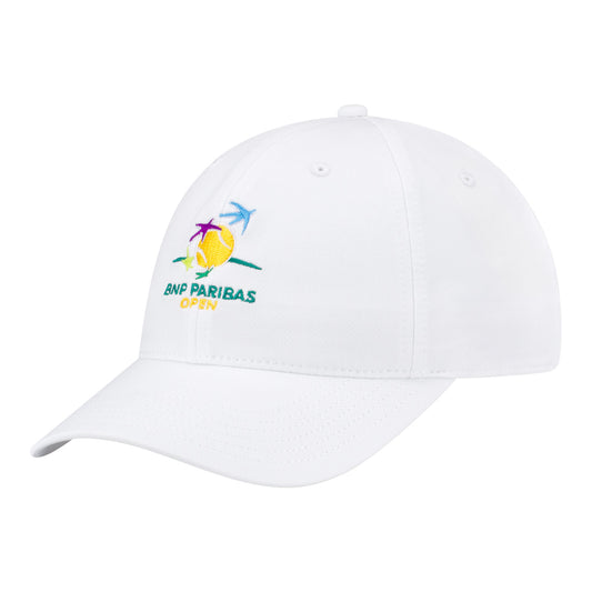 Ahead BNP Paribas Open Logo Hat in White - Angled Front Left View