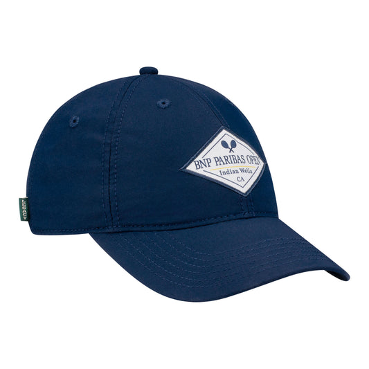 Legacy 2026 BNP Paribas Open Diamond Patch Hat in Navy - Angled Front Right View