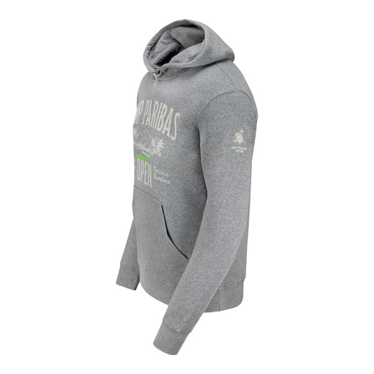 Gear for Sports BNP Paribas Open Distressed Text Hoodie in Charcoal - Left Side