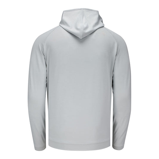 Peter Millar BNP Paribas Open Pine Performance Hoodie in British Grey - Back View
