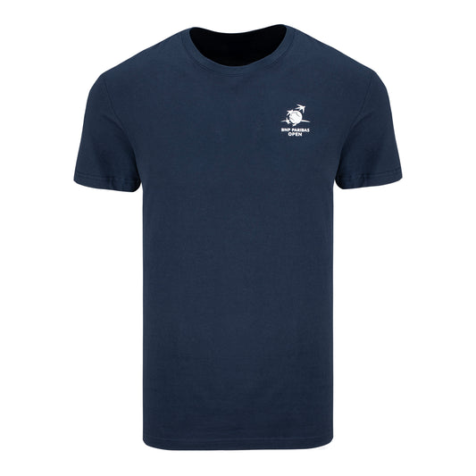 Gear for Sports BNP Paribas Open Crossed Racket Laurel T-Shirt in Navy - Front View