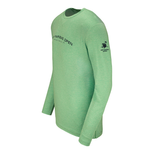 Gear for Sports BNP Paribas Open Event Text Long Sleeve T-Shirt in Portal Teal - Left Side