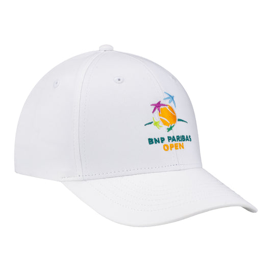 Garb BNP Paribas Open Youth Official Logo Hat in White - Angled Front Right View