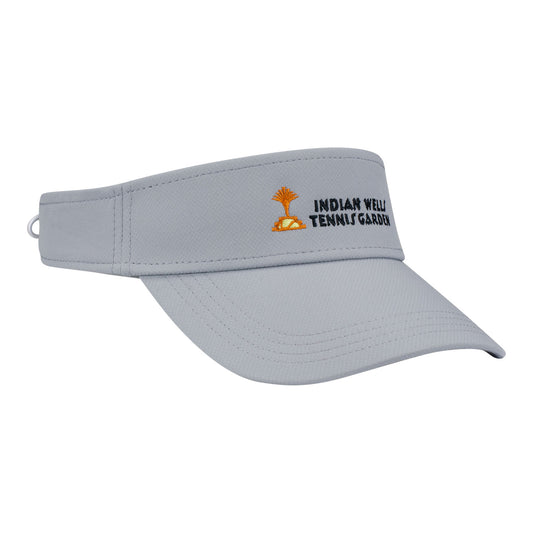 Ahead Indian Wells Tennis Garden Logo Visor in Light Grey - Angled Front Right View