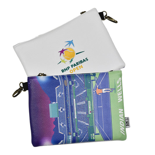 PRG BNP Paribas Open Lee Wybranski Zip Top Pouch - Front and Back View