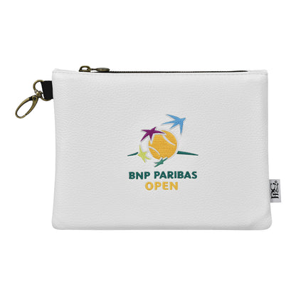 PRG BNP Paribas Open Crossed Racket Zip Top Pouch - Back View