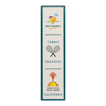 Signs by the Sea 2026 BNP Paribas Open Wood Vertical Sign - Front View