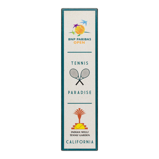 Signs by the Sea 2026 BNP Paribas Open Wood Vertical Sign - Front View