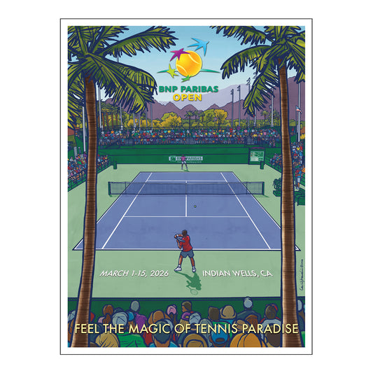 Lee Wybranski BNP Paribas Open Tennis Poster - Front View