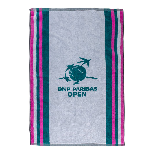 Dynamic BNP Paribas Open Official Woven 24" x 36" Player Towel in White Multi - Front View