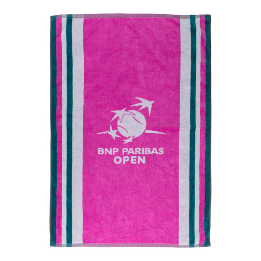 Dynamic BNP Paribas Open Official Woven 24" x 36" Player Towel in Pink Multi - Front View