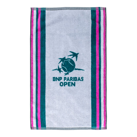 Dynamic BNP Paribas Open Official Woven 16" x 26" Player Towel in White Multi - Front View