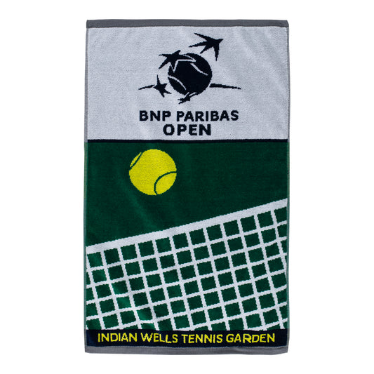Dynamic BNP Paribas Open Woven 16" x 26" Net Design Towel in Green - Front View