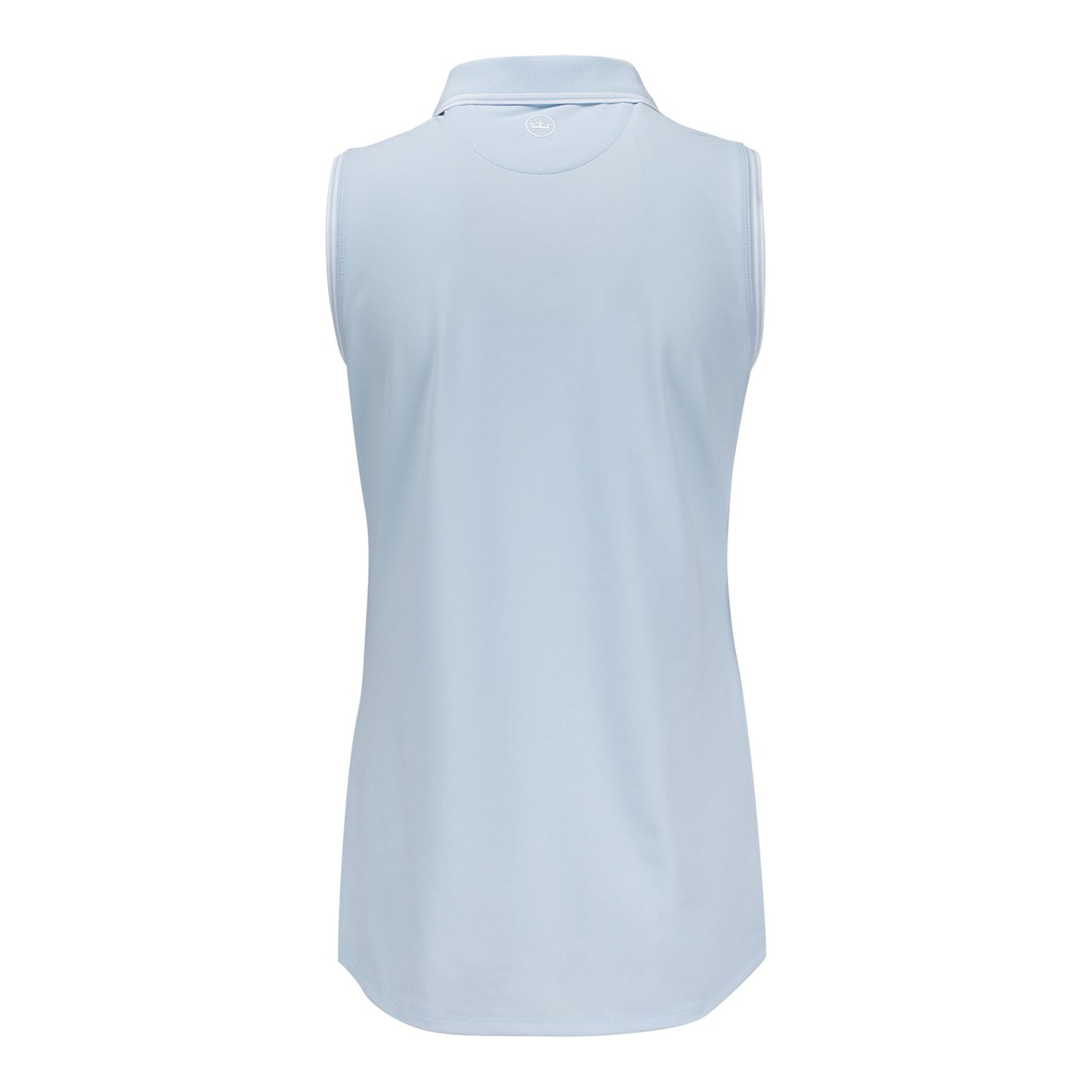 Peter Millar BNP Paribas Women's Canterbury Tipped Sport Sleeveless Polo in Blue Brisk - Back View