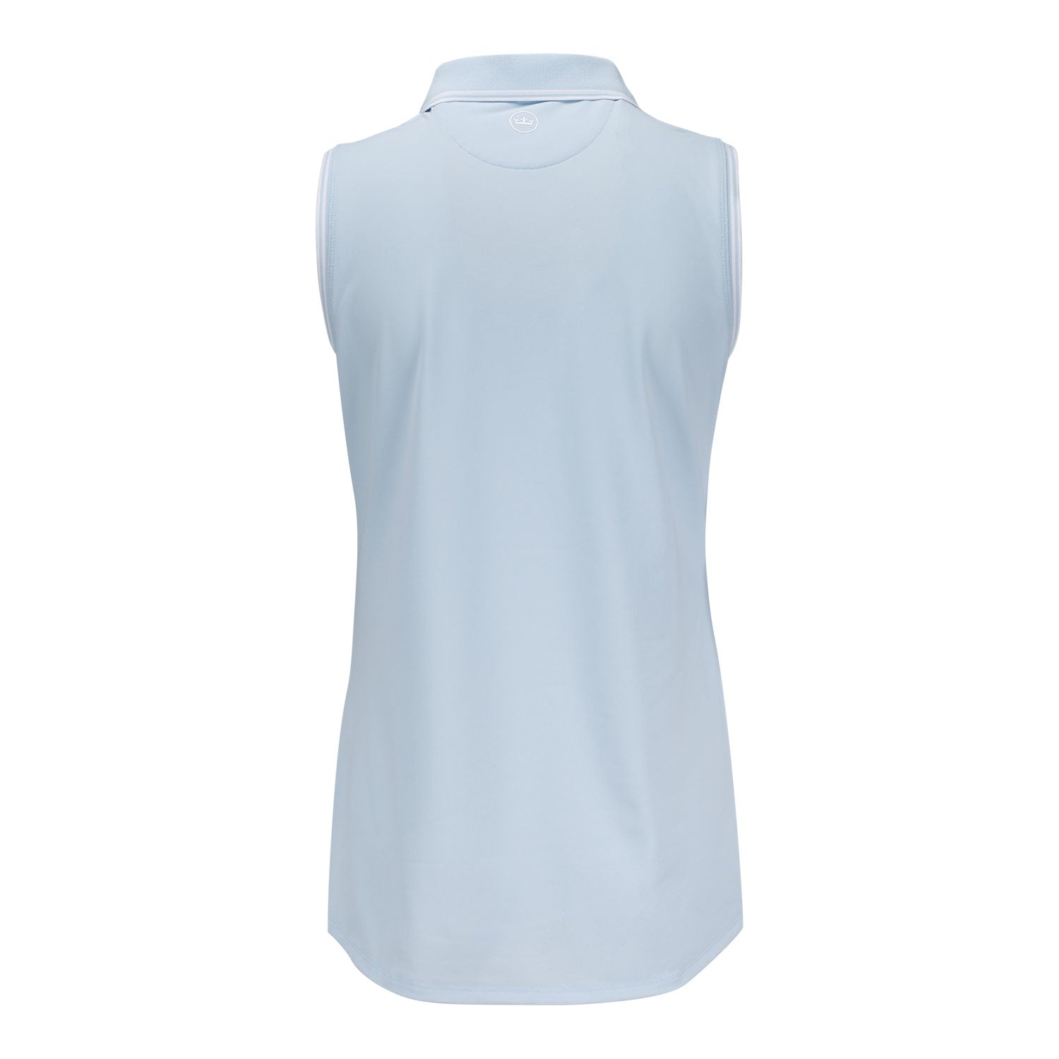 Peter Millar BNP Paribas Women's Canterbury Tipped Sport Sleeveless Polo in Blue Brisk - Back View