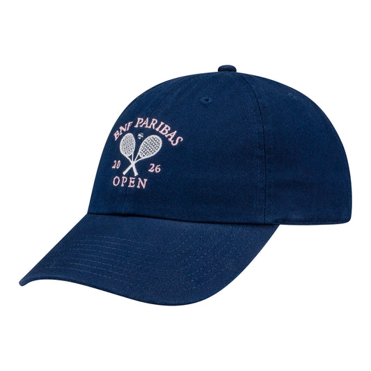 Ahead BNP Paribas Open Ladies Crossed Racket Hat in Navy - Angled Front Left View