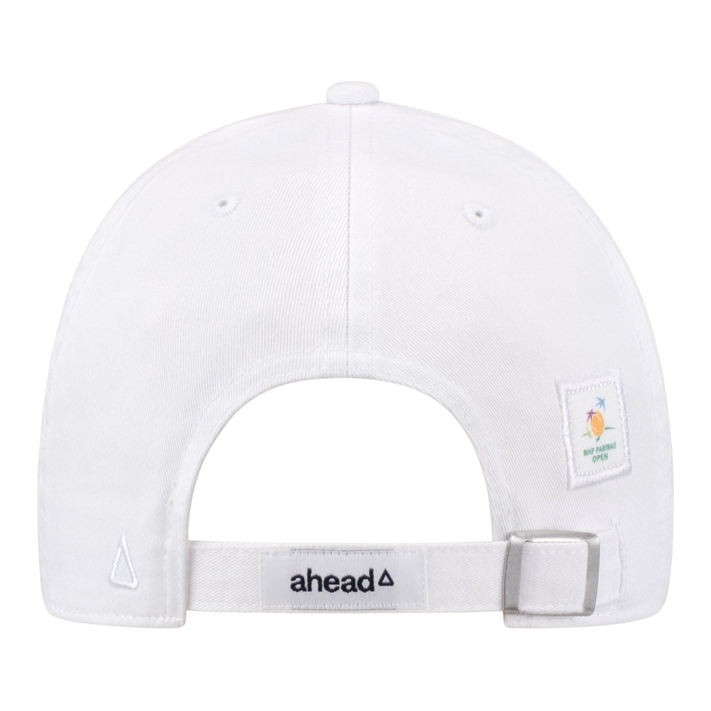 Ahead BNP Paribas Open Ladies Crossed Racket Hat in White - back View
