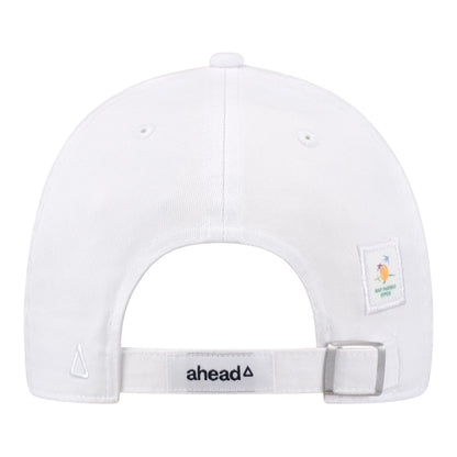 Ahead BNP Paribas Open Ladies Crossed Racket Hat in White - back View