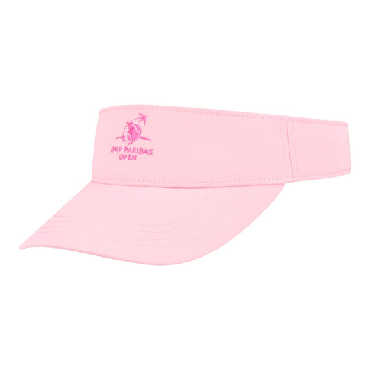 Ahead BNP Paribas Open Ladies Logo Visor in Light Pink - Angled Front Left View