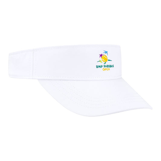 Ahead BNP Paribas Open Ladies Logo Visor in White - Angled Front Right View