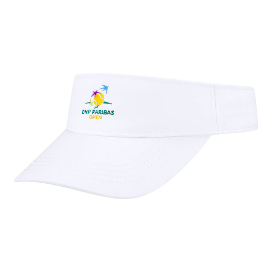 Ahead BNP Paribas Open Ladies Logo Visor in White - Angled Front Left View