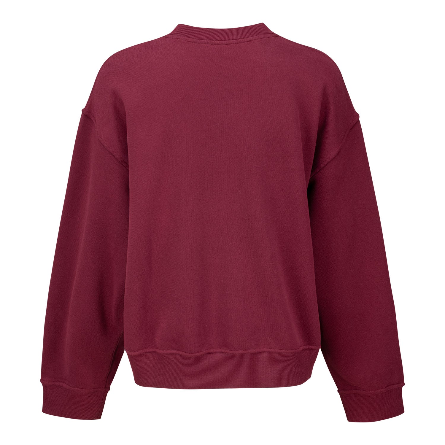 lululemon BNP Paribas Open Women's Steady State Oversized Crew in Burgundy Bay - Back View
