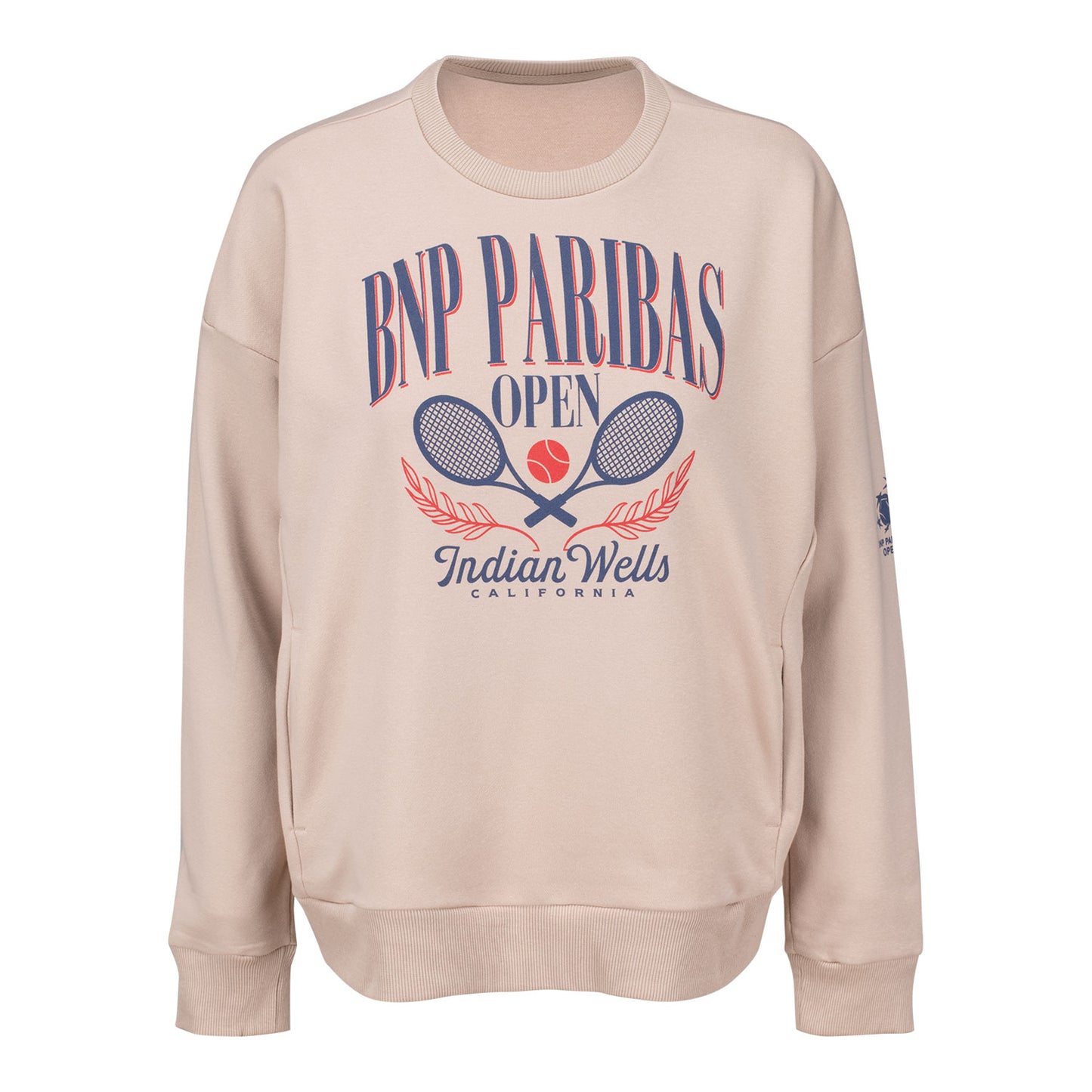 Gear for Sports BNP Paribas Open Women's Everlee Crew Sweatshirt in Café Au Lait - Front View