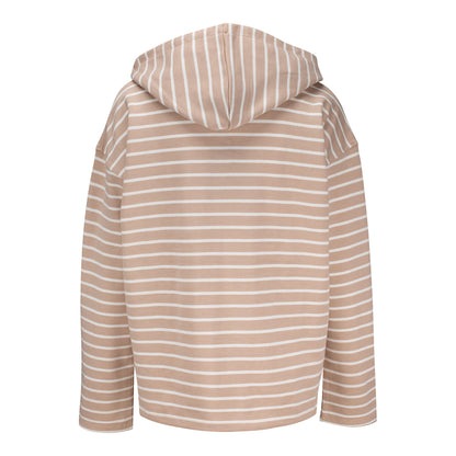 Gear for Sports BNP Paribas Open Women's Striped Hooded Sweatshirt in Café Stripe - Back View