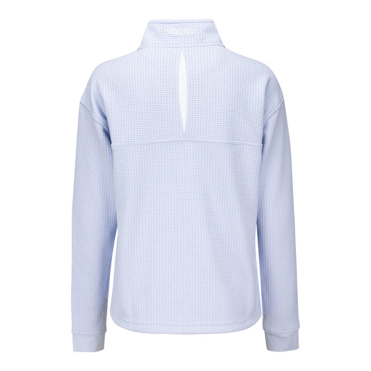 Straight Down 2026 BNP Paribas Open Women's Open Quarter Zip in Powder Blue - Back View