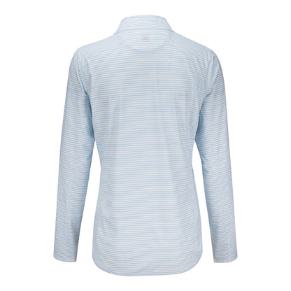 Peter Millar BNP Paribas Women's Shadebreak Bunker Stripe Sun Shirt - Back View