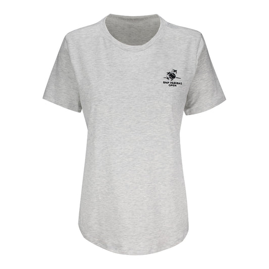 lululemon BNP Paribas Open Women's Love Crewneck T-Shirt in Heathered Core Ultra Light Grey - Front