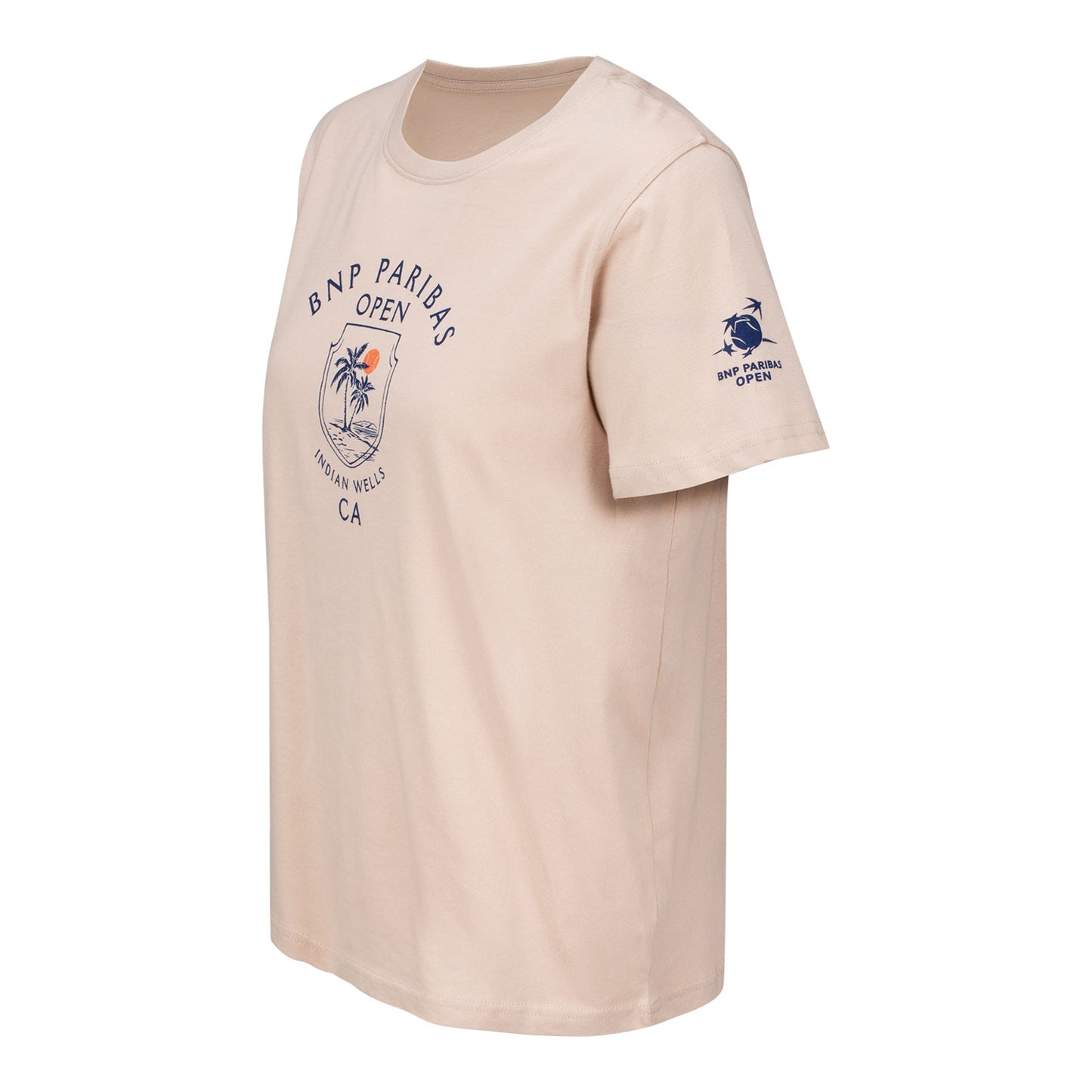 Gear for Sports BNP Paribas Open Women's Shield T-Shirt in Café Au Lait - Left Side