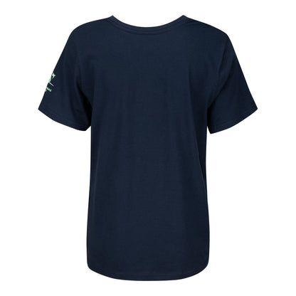 Gear for Sports BNP Paribas Open Women's Crossed Racket Laurel T-Shirt in Marine Navy - Back View