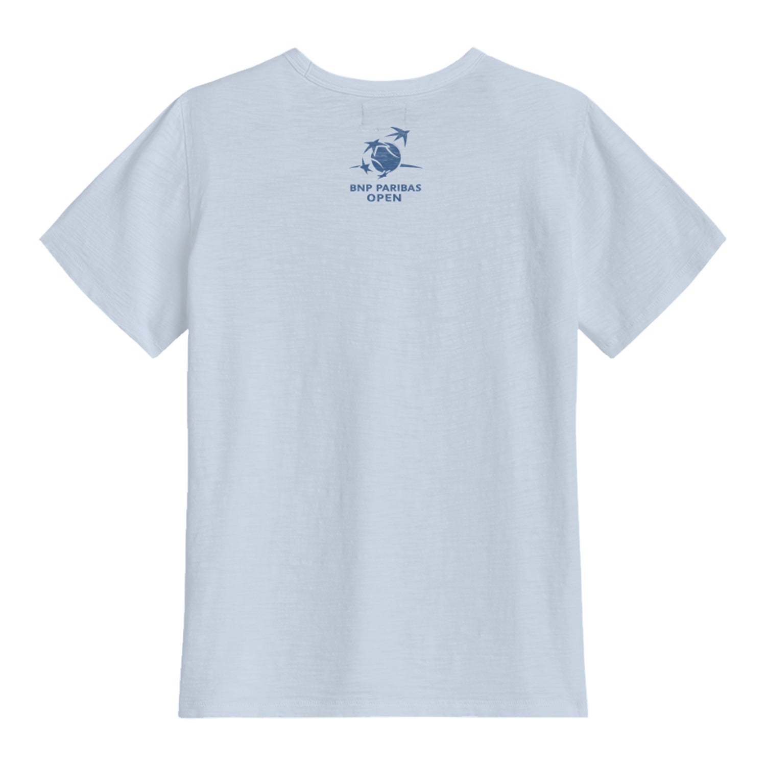 Standard Rec BNP Paribas Open Women's Palm Sun T-Shirt in Light Blue - Back View