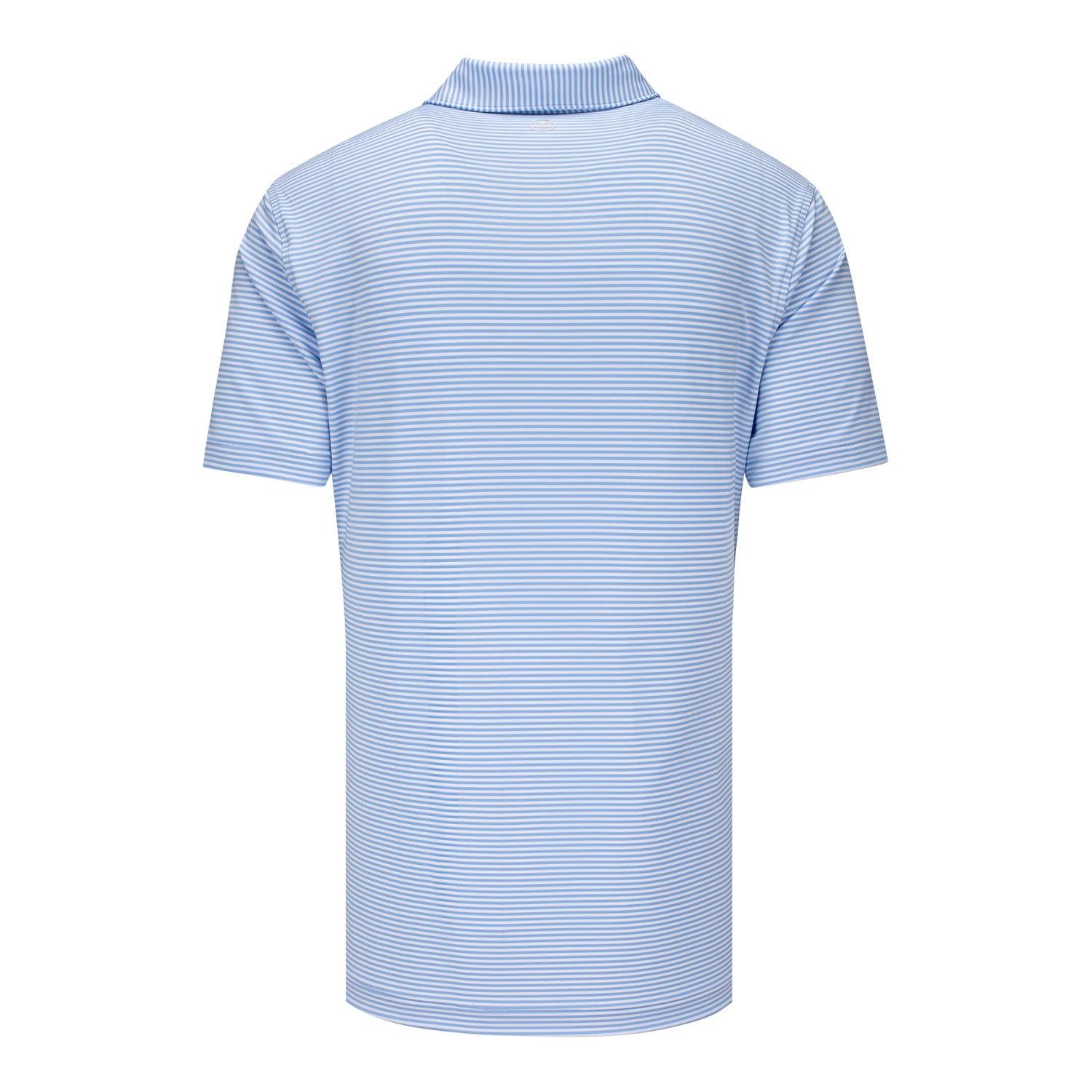 Peter Millar BNP Paribas Hales Stripe Performance Polo in Cottage Blue - Back View