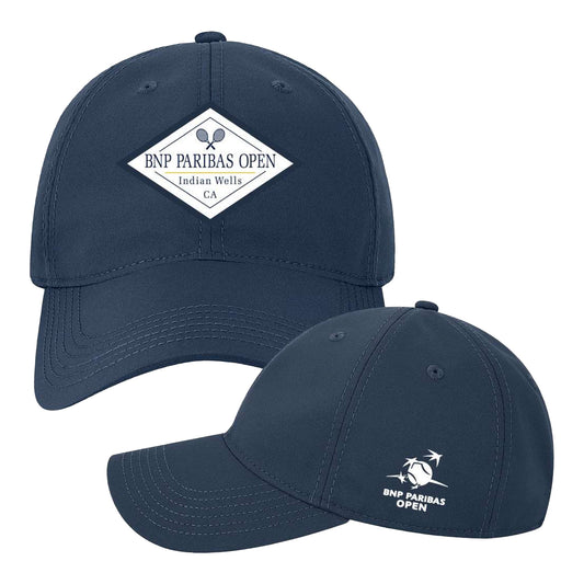Legacy 2026 BNP Paribas Open Diamond Patch Hat in Navy - Front and Side View