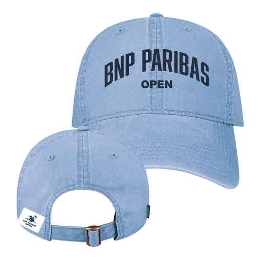Legacy 2026 BNP Paribas Open Text Hat in Power Blue - Front and Back View