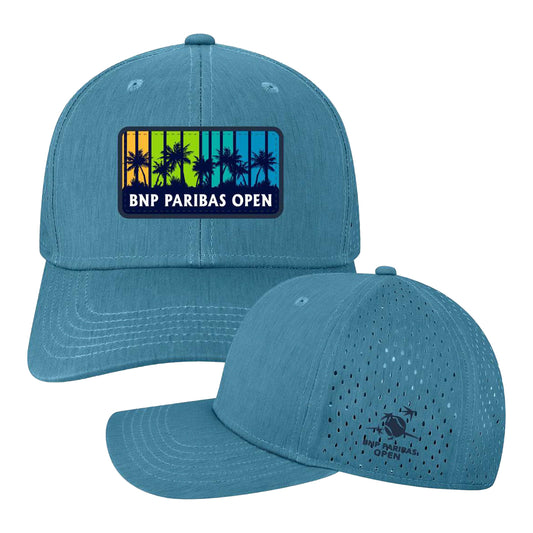 Legacy 2026 BNP Paribas Open Rectangle Patch Hat in Marine Blue - Front and Side View