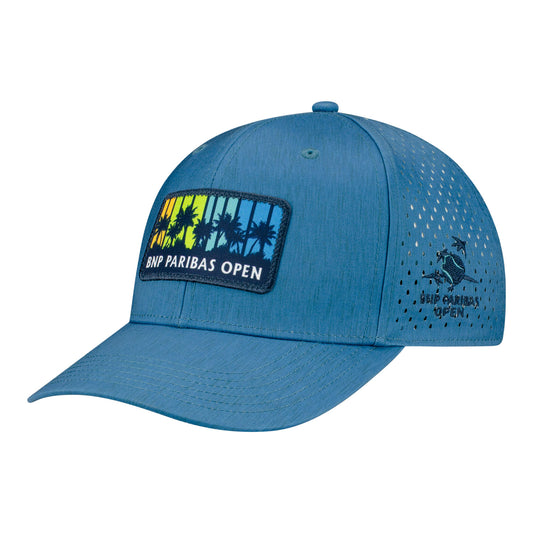 Legacy 2026 BNP Paribas Open Rectangle Patch Hat in Marine Blue - Angled Front Left View