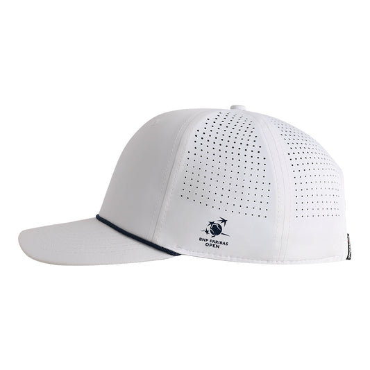 Imperial BNP Paribas Open Performance Rope Hat in White and Navy - Left Side View