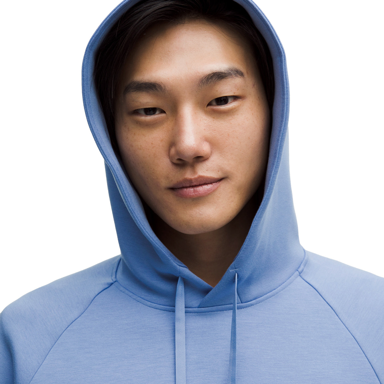 lululemon BNP Paribas Open Smooth Spacer Hoodie in Prep Blue - Hood Up Close Up