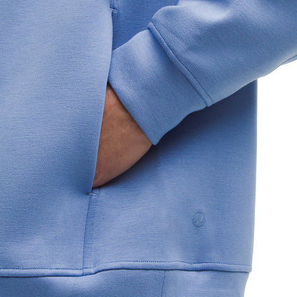 lululemon BNP Paribas Open Smooth Spacer Hoodie in Prep Blue - Pocket Close Up
