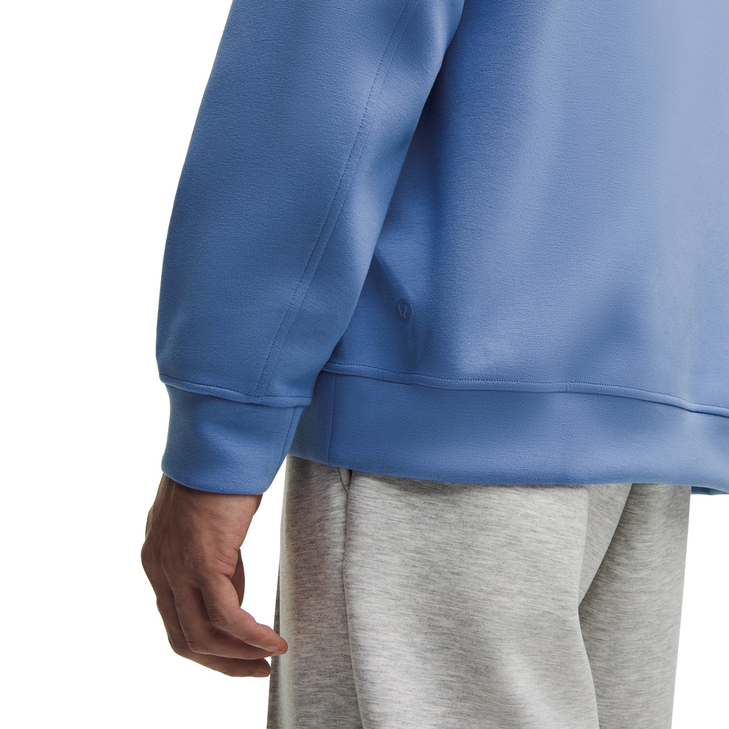 lululemon BNP Paribas Open Smooth Spacer Hoodie in Prep Blue - Hem Close Up