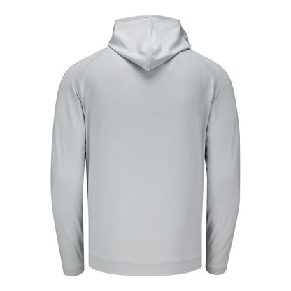 Peter Millar BNP Paribas Open Pine Performance Hoodie in British Grey - Back View