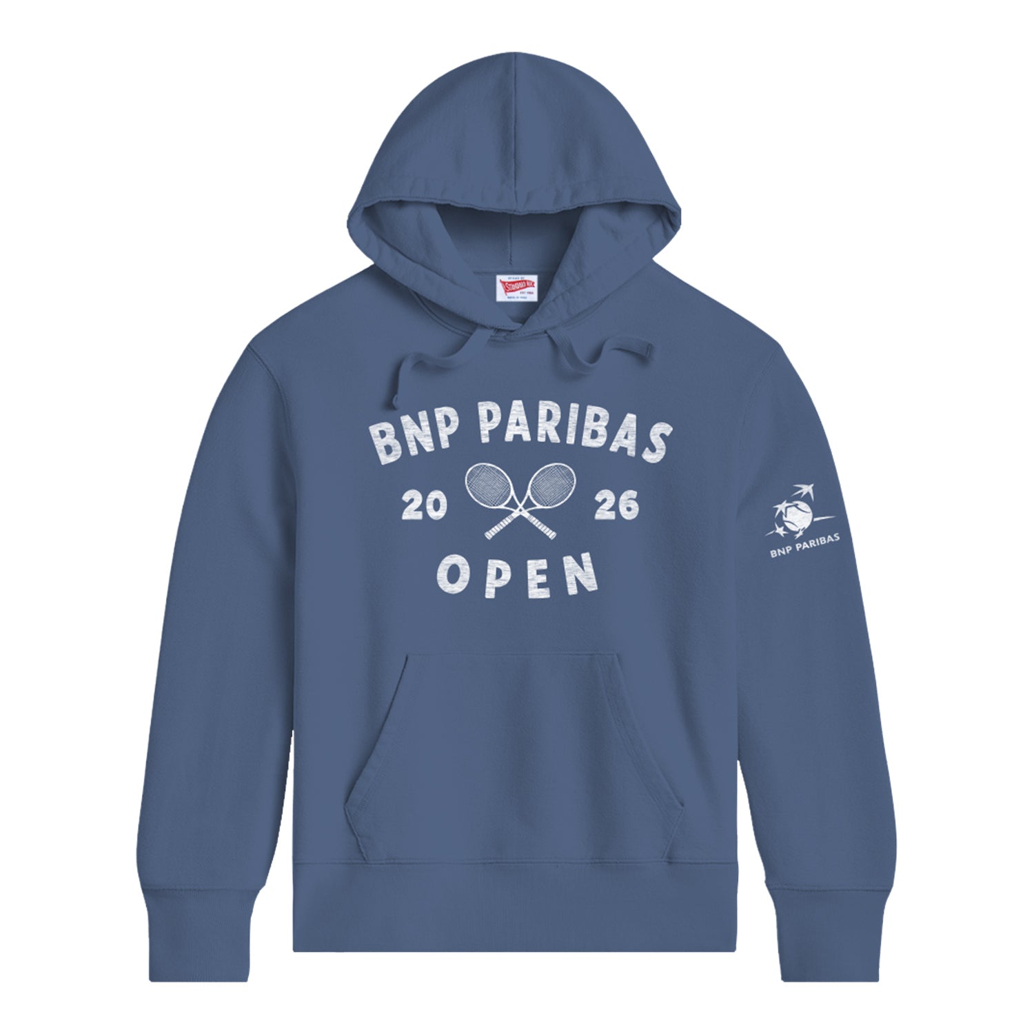 Standard Rec BNP Paribas Hampton Hoodie in Marina Blue - Front View
