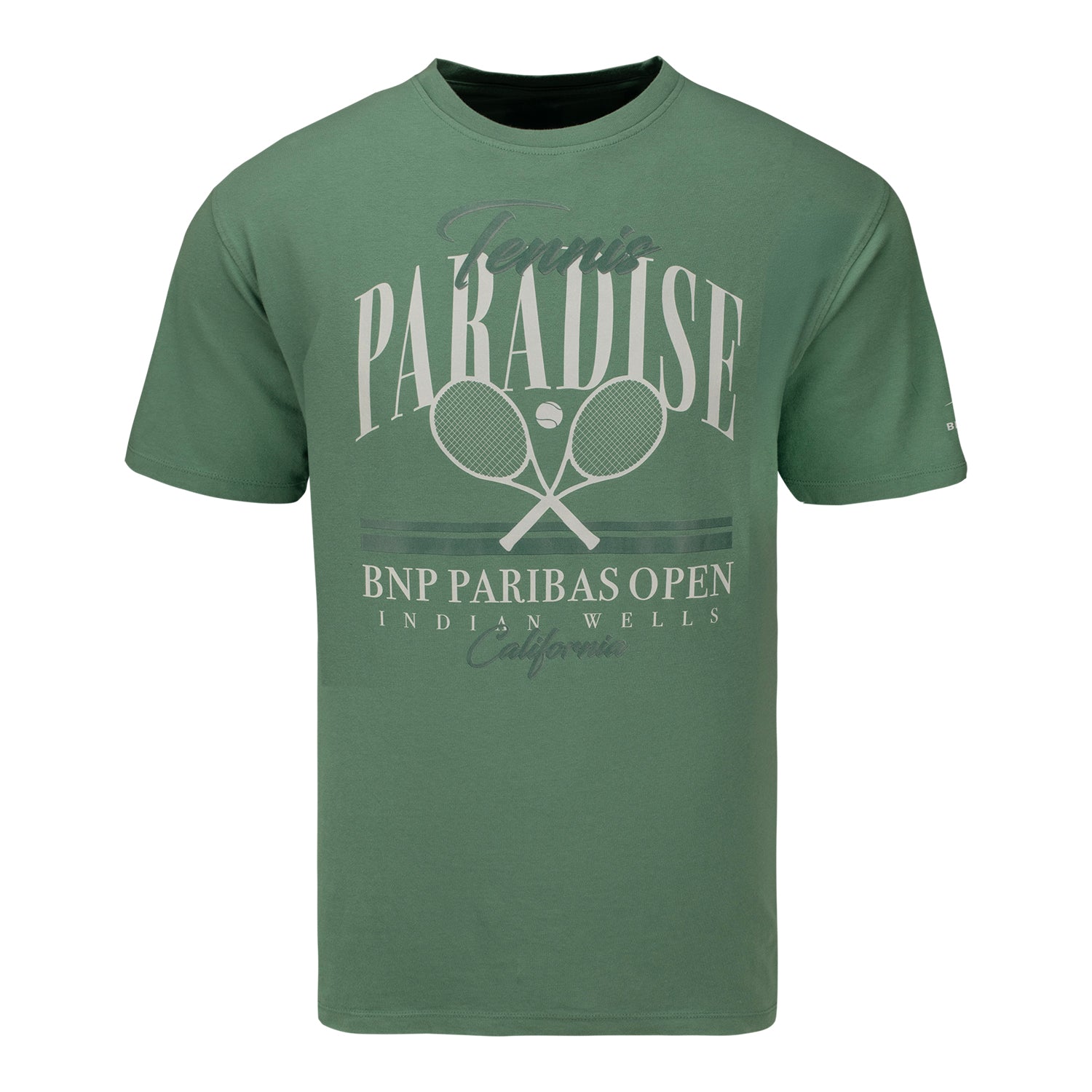 Ahead BNP Paribas Open Crossed Racket T-Shirt in Sage – BNP