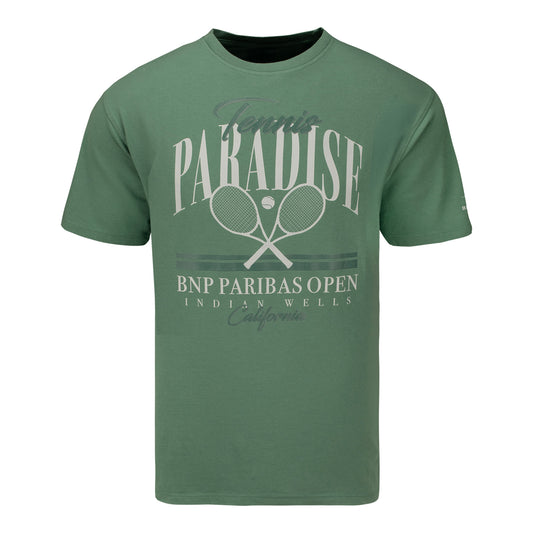 Ahead BNP Paribas Open Crossed Racket T-Shirt in Sage - Front View
