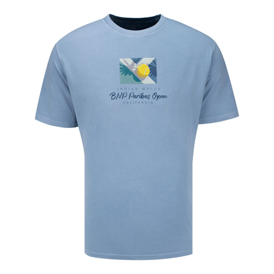 Ahead BNP Paribas Open Court Shadow T-Shirt in Chambray - Front View
