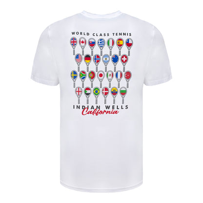 Ahead BNP Paribas Open International Rackets T-Shirt in White - Back View